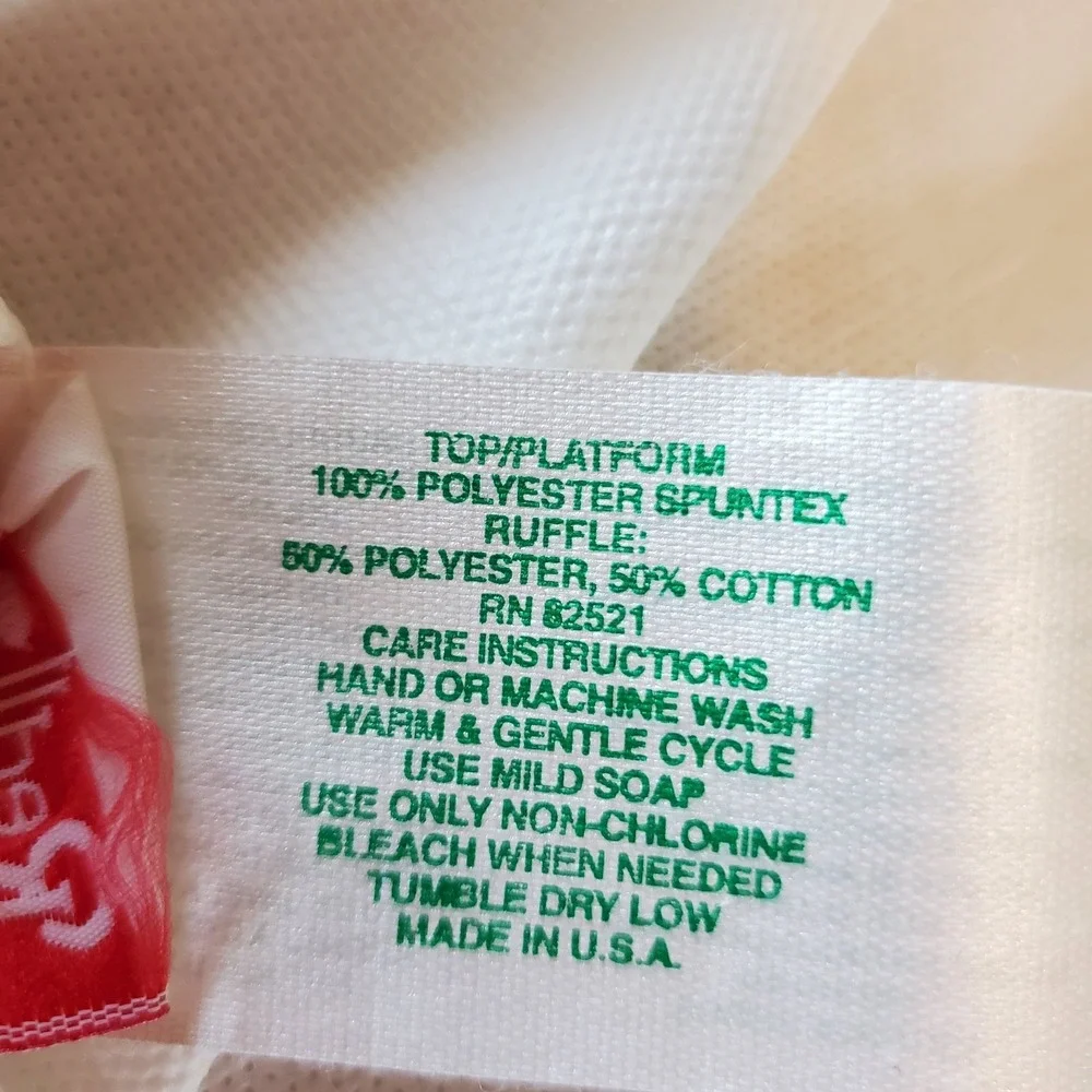 Red‎ Calliope Crib Skirt White Eyelet Cotton 9